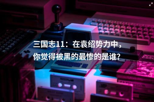 三国志11：在袁绍势力中，你觉得被黑的最惨的是谁？-第1张-游戏信息-泓泰