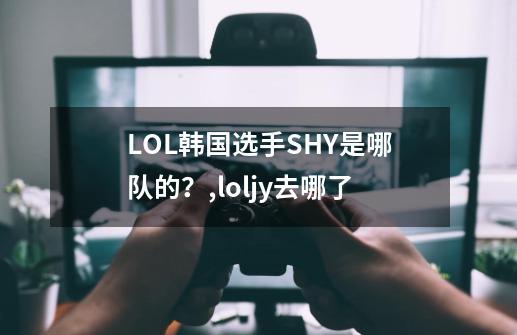 LOL韩国选手SHY是哪队的？,loljy去哪了-第1张-游戏信息-泓泰