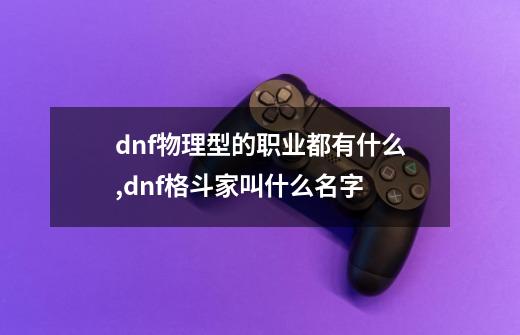 dnf物理型的职业都有什么,dnf格斗家叫什么名字-第1张-游戏信息-泓泰