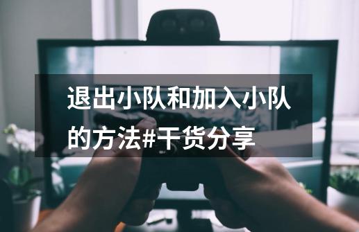 退出小队和加入小队的方法#干货分享-第1张-游戏信息-泓泰