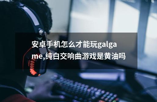 安卓手机怎么才能玩galgame,纯白交响曲游戏是黄油吗-第1张-游戏信息-泓泰