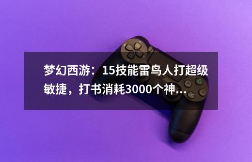 梦幻西游：15技能雷鸟人打超级敏捷，打书消耗3000个神兜兜-第1张-游戏信息-泓泰