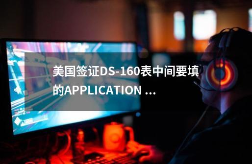 美国签证DS-160表中间要填的APPLICATION ID是填什么？？急！我是J-2签证_美国160表格填写攻略-第1张-游戏信息-泓泰