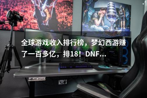 全球游戏收入排行榜，梦幻西游赚了一百多亿，排18！DNF进前十-第1张-游戏信息-泓泰