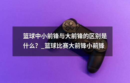 篮球中小前锋与大前锋的区别是什么？_篮球比赛大前锋小前锋-第1张-游戏信息-泓泰