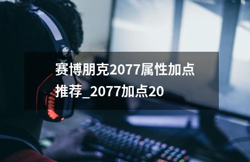 赛博朋克2077属性加点推荐_2077加点20-第1张-游戏信息-泓泰