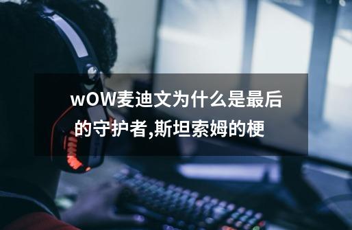 wOW麦迪文为什么是最后 的守护者,斯坦索姆的梗-第1张-游戏信息-泓泰