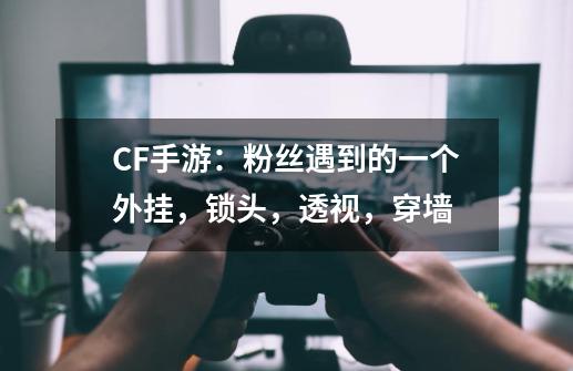 CF手游：粉丝遇到的一个外挂，锁头，透视，穿墙-第1张-游戏信息-泓泰