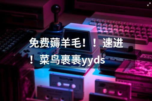 免费薅羊毛！！速进！菜鸟裹裹yyds-第1张-游戏信息-泓泰