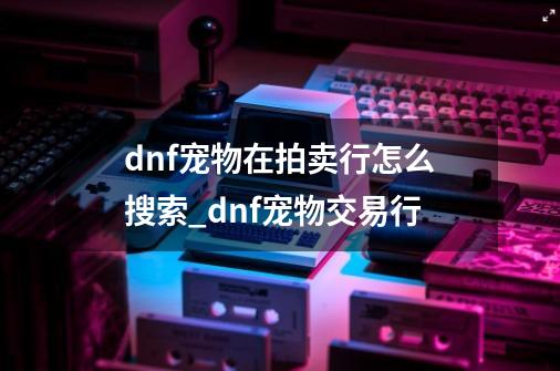 dnf宠物在拍卖行怎么搜索_dnf宠物交易行-第1张-游戏信息-泓泰