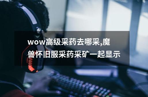 wow高级采药去哪采,魔兽怀旧服采药采矿一起显示-第1张-游戏信息-泓泰