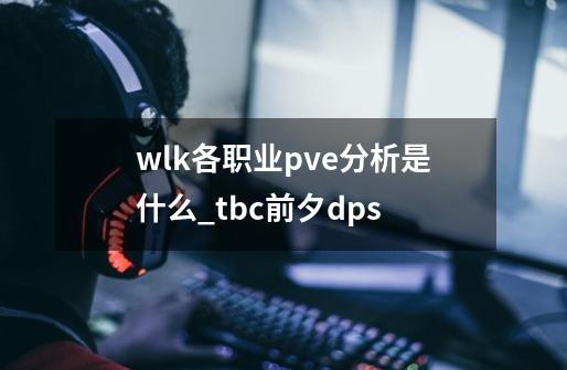 wlk各职业pve分析是什么?_tbc前夕dps-第1张-游戏信息-泓泰